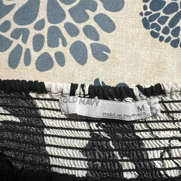 Old Navy Black & White Long Sundress with Liner Tied Behind Neck Size Medium - Picture 5 of 5